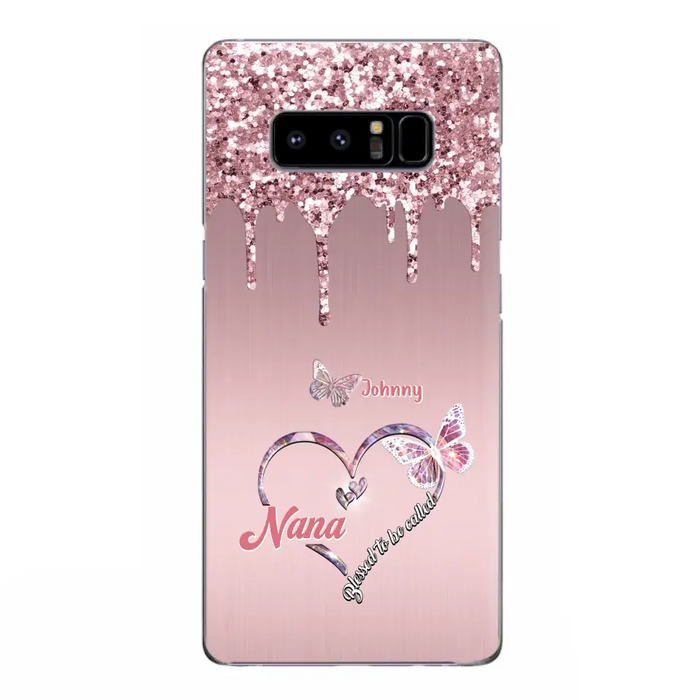 Custom Personalized Grandma Phone Case - Upto 10 Kids - Gift Idea For Mom/ Grandma/ Mother's Day - Case for iPhone/Samsung - Blessed To Be Called Nana