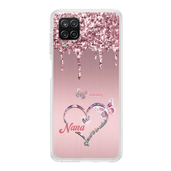 Custom Personalized Grandma Phone Case - Upto 10 Kids - Gift Idea For Mom/ Grandma/ Mother's Day - Case for iPhone/Samsung - Blessed To Be Called Nana