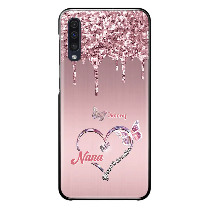 Custom Personalized Grandma Phone Case - Upto 10 Kids - Gift Idea For Mom/ Grandma/ Mother's Day - Case for iPhone/Samsung - Blessed To Be Called Nana