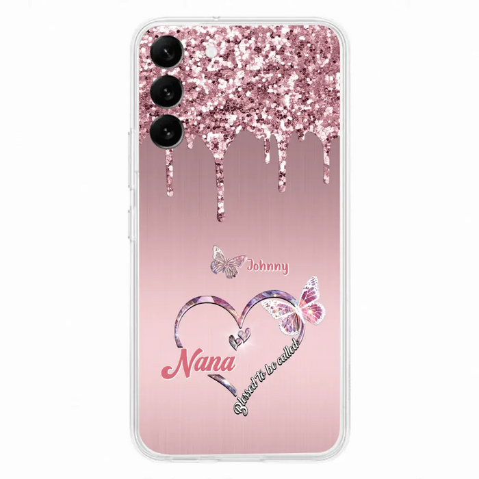 Custom Personalized Grandma Phone Case - Upto 10 Kids - Gift Idea For Mom/ Grandma/ Mother's Day - Case for iPhone/Samsung - Blessed To Be Called Nana