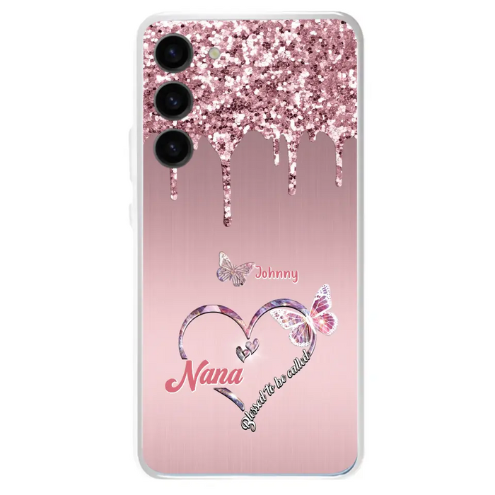 Custom Personalized Grandma Phone Case - Upto 10 Kids - Gift Idea For Mom/ Grandma/ Mother's Day - Case for iPhone/Samsung - Blessed To Be Called Nana