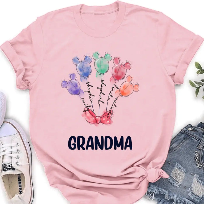 Personalized Grandma T-Shirt/Sweatshirt - Upto 5 Kids - Gift Idea For Grandma