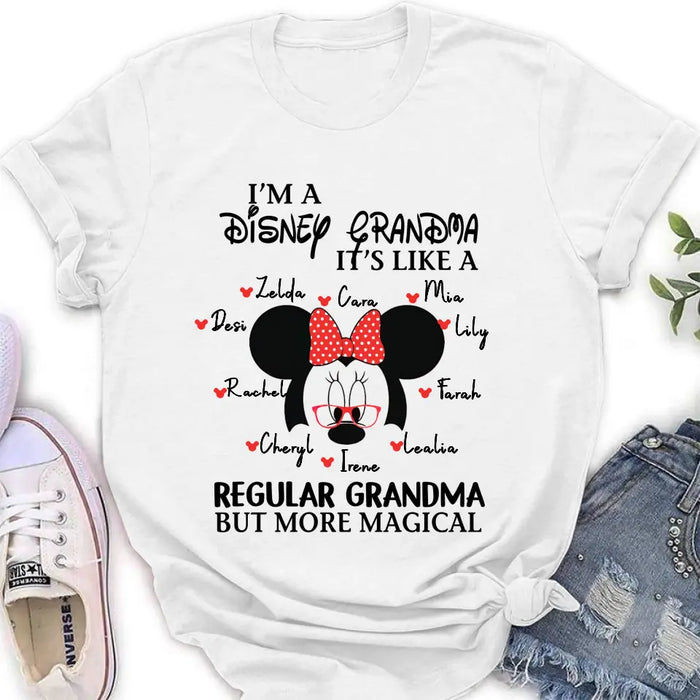 Custom Personalized Magical Grandma Shirt - Upto 10 Kids - Mother's Day Gift Idea for Mom/Grandma - It's Like A Regular Grandma But More Magical