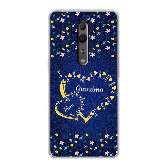 Custom Personalized Grandma Mom Phone Case - Gift Idea For Mother's Day - Upto 12 Kids - Case For Oppo/Xiaomi/Huawei