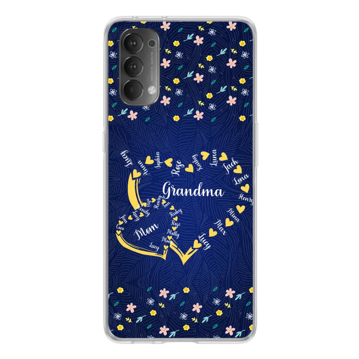 Custom Personalized Grandma Mom Phone Case - Gift Idea For Mother's Day - Upto 12 Kids - Case For Oppo/Xiaomi/Huawei