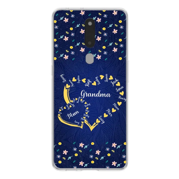 Custom Personalized Grandma Mom Phone Case - Gift Idea For Mother's Day - Upto 12 Kids - Case For Oppo/Xiaomi/Huawei