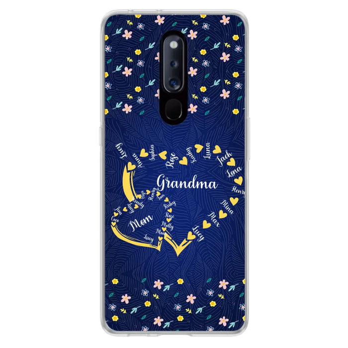 Custom Personalized Grandma Mom Phone Case - Gift Idea For Mother's Day - Upto 12 Kids - Case For Oppo/Xiaomi/Huawei