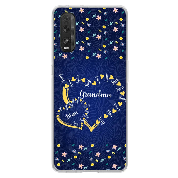 Custom Personalized Grandma Mom Phone Case - Gift Idea For Mother's Day - Upto 12 Kids - Case For Oppo/Xiaomi/Huawei