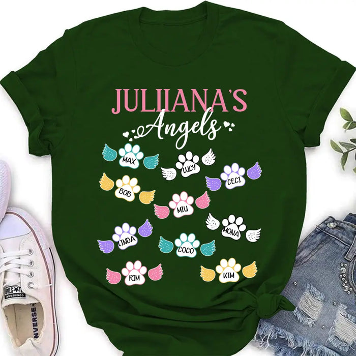 Custom Personalized Angels Shirt/ Hoodie - Upto 10 Pets/ Kids - Mother's Day Gift Idea