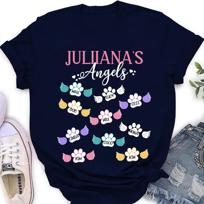 Custom Personalized Angels Shirt/ Hoodie - Upto 10 Pets/ Kids - Mother's Day Gift Idea