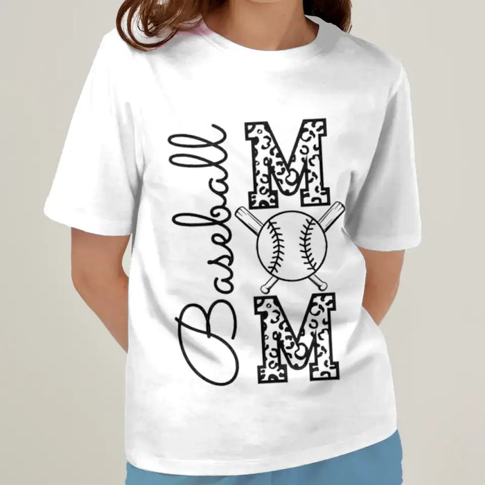 Custom Personalized Baseball Mom AOP T-Shirt - Mother's Day Gift Idea for Mom