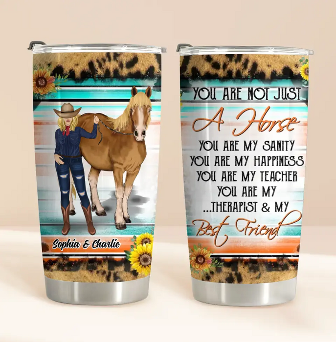 Custom Personalized Horse Girl Tumbler - Gift Idea For Horse Lover - You Are My Best Friend