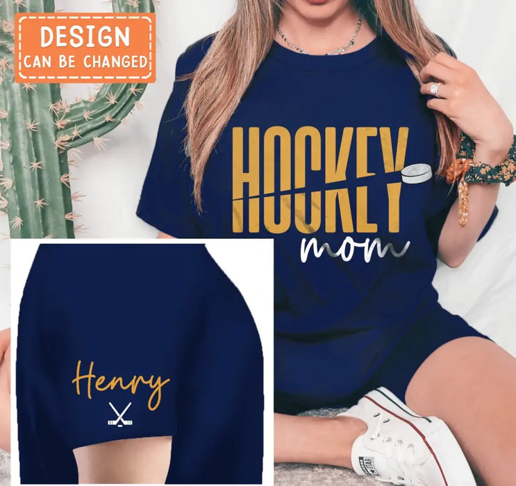 Custom Personalized Hockey Mom AOP T-Shirt - Mother's Day Gift Idea for Mom/Grandma