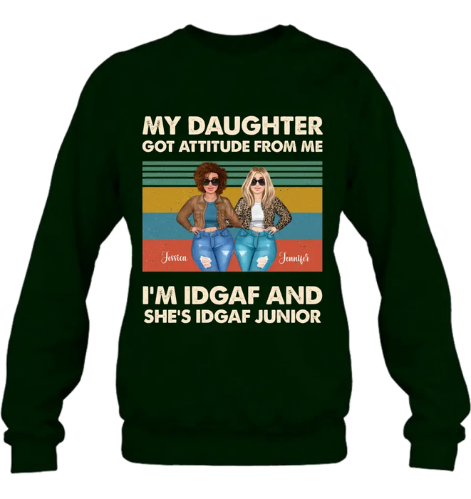 Custom Personalized Mom T-shirt/ Hoodie - Gift Idea For Mother's Day - My Daughter Got Attitude From Me