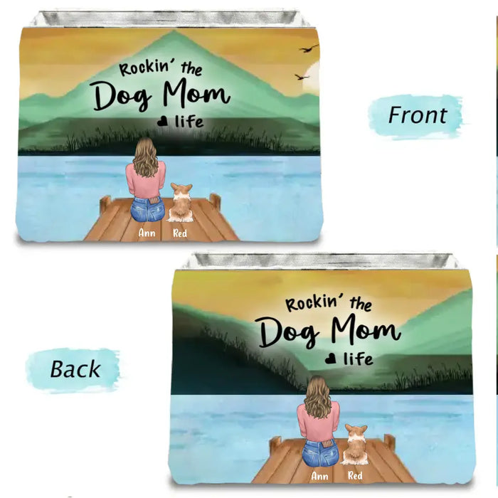 Custom Personalized Dog Mom Storage Box - 
Upto 5 Dogs - Mother's Day Gift For Dog Lovers - Rockin' The Dog Mom Life