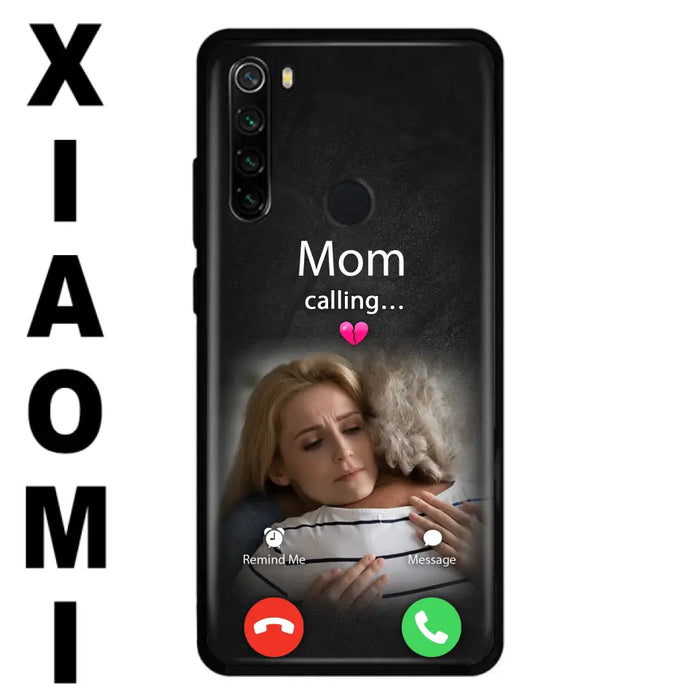 Custom Personalized Memorial Mom Phone Case - Upload Photo - Memorial Gift Idea For Mom/ Dad - Mom Calling - Case For Oppo/ Xiaomi/ Huawei