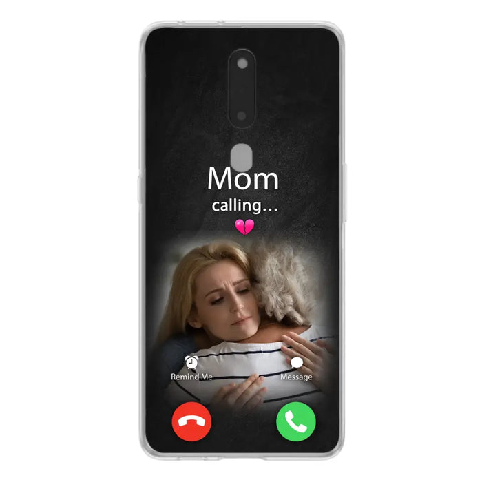 Custom Personalized Memorial Mom Phone Case - Upload Photo - Memorial Gift Idea For Mom/ Dad - Mom Calling - Case For Oppo/ Xiaomi/ Huawei