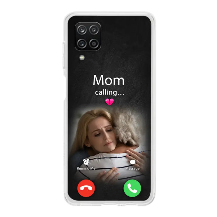 Custom Personalized Memorial Mom Phone Case - Upload Photo - Memorial Gift Idea For Mom/ Dad - Mom Calling - Case For iPhone And Samsung