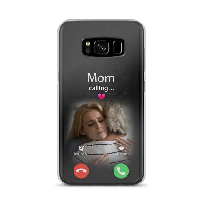 Custom Personalized Memorial Mom Phone Case - Upload Photo - Memorial Gift Idea For Mom/ Dad - Mom Calling - Case For iPhone And Samsung