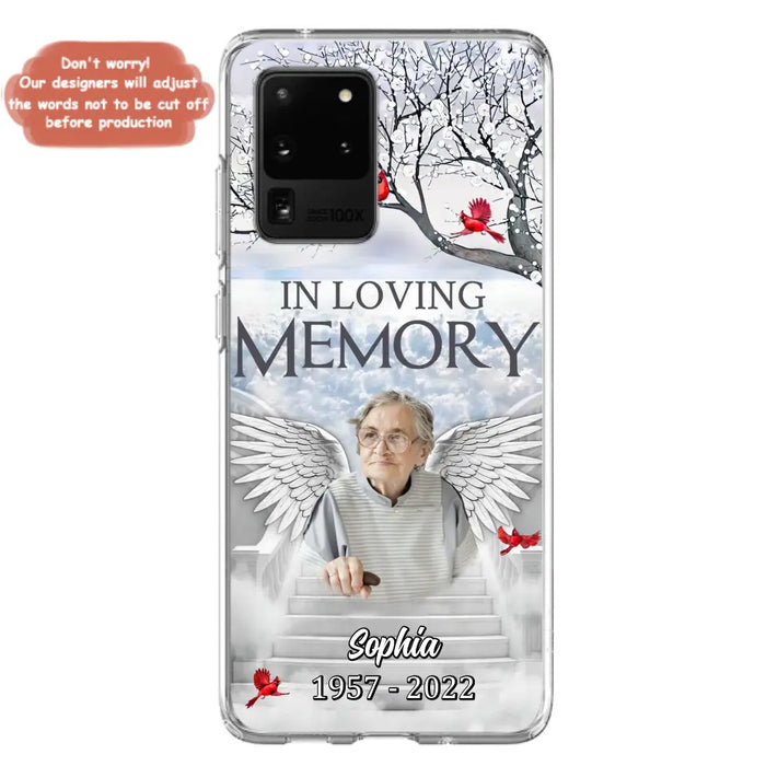 Custom Personalized Memorial Phone Case - Upload Photo - Memorial Gift Idea For Family - In Loving Memory - Case For iPhone & Samsung