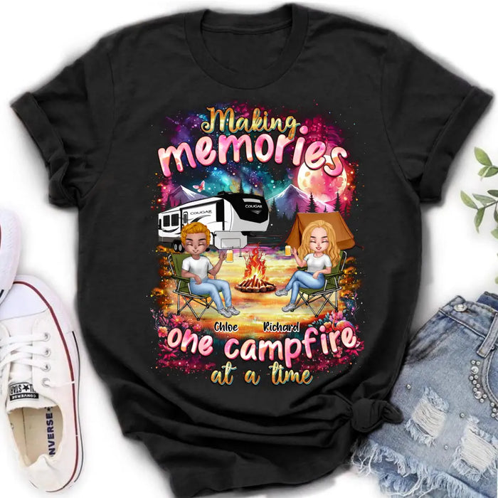 Custom Personalized Camping Shirt/Hoodie - Camping Lovers Gift Idea - Making Memories One Campfire At A Time