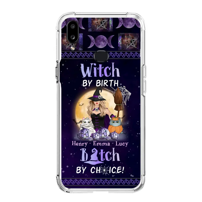 Custom Personalized Pet Witch Phone Case - Halloween Gift For Dog/ Cat Lover - Witch By Birth Bitch By Choice - Case For iPhone And Samsung