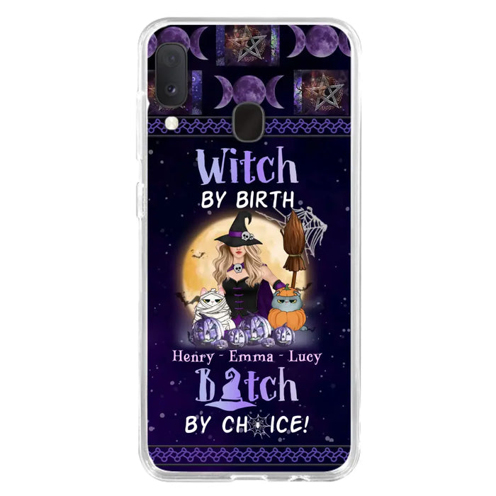 Custom Personalized Pet Witch Phone Case - Halloween Gift For Dog/ Cat Lover - Witch By Birth Bitch By Choice - Case For iPhone And Samsung