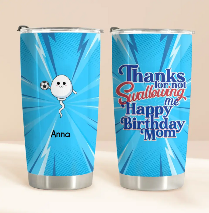 Custom Personalized Sperms Tumbler - Upto 5 Sperms - Gift Idea For Mother's Day - Happy Mother's Day