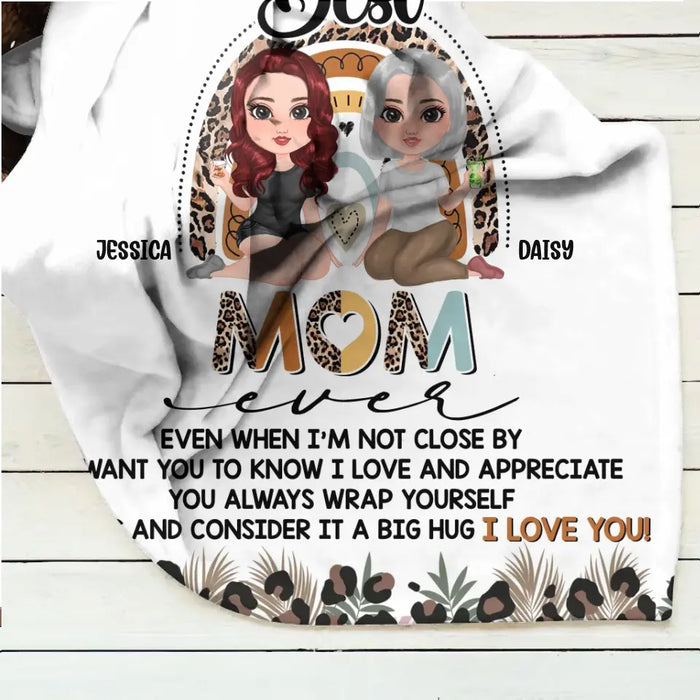 Custom Personalized Mom Fleece Throw/Quilt Blanket - Mom with up to 3 Children - Mother's Day Gift Idea - Best Mom Ever