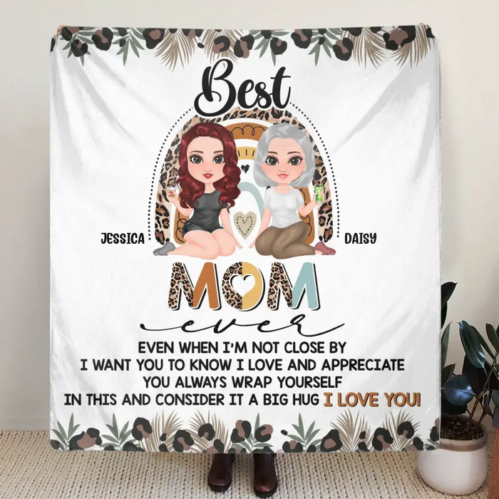 Custom Personalized Mom Fleece Throw/Quilt Blanket - Mom with up to 3 Children - Mother's Day Gift Idea - Best Mom Ever