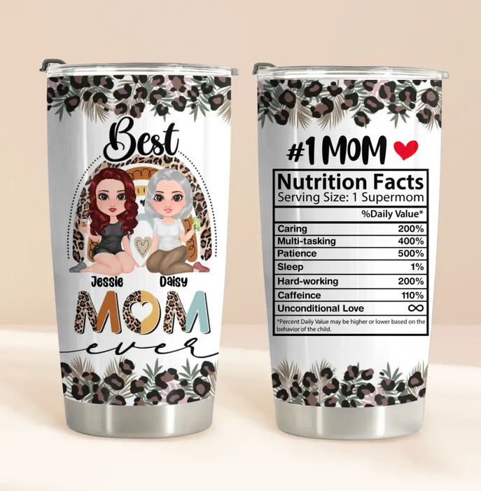 Custom Personalized Mom Tumbler - Mom with up to 3 Children - Mother's Day Gift Idea - Best Mom Ever