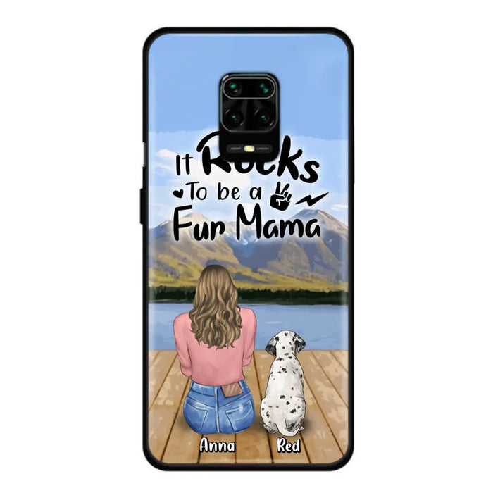 Custom Personalized Pet Mom/Pet Dad Phone Case - Gifts For Pet Lovers With Up to 4 Dogs/ Cats/ Rabbits - It Rocks To Be A Fur Mama - Case For Xiaomi/ Oppo/ Huawei