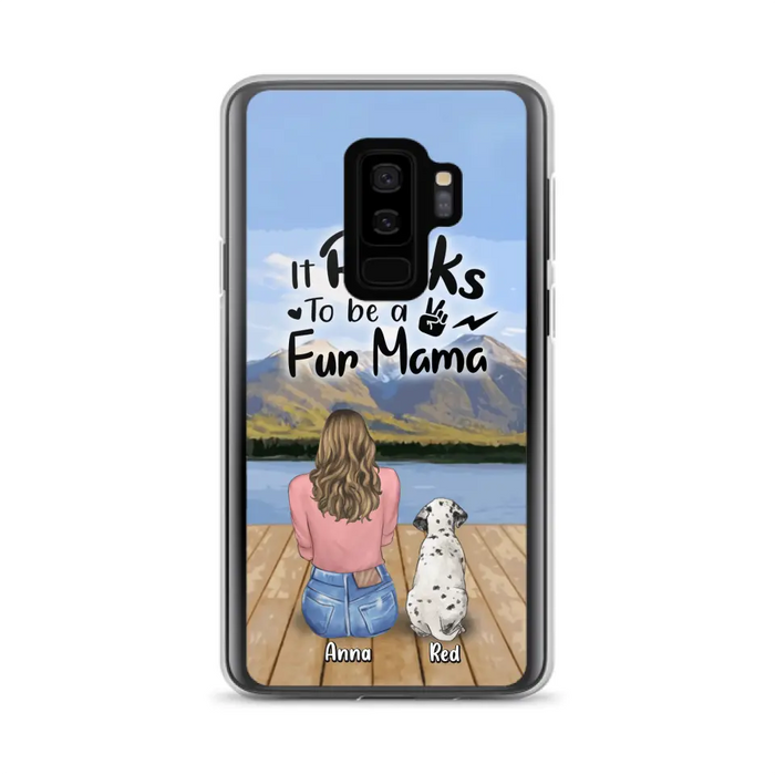 Custom Personalized Pet Mom/Pet Dad Phone Case - Gifts For Pet Lovers With Up to 4 Dogs/ Cats/ Rabbits - It Rocks To Be A Fur Mama