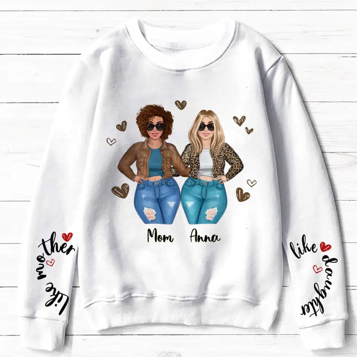 Custom Personalized Mother Daughter AOP Sweater -  Mother's Day Gift Idea For Mom - Like Mother Like Daughter