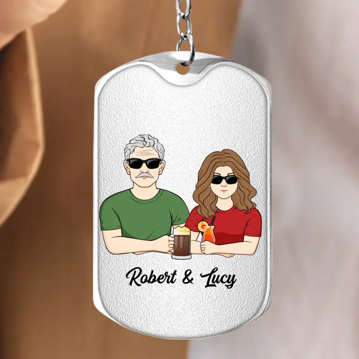 Custom Personalized Grandpa Aluminum Keychain - Gift Idea For Grandpa/Father's Day - Grandpa Knows Every Thing