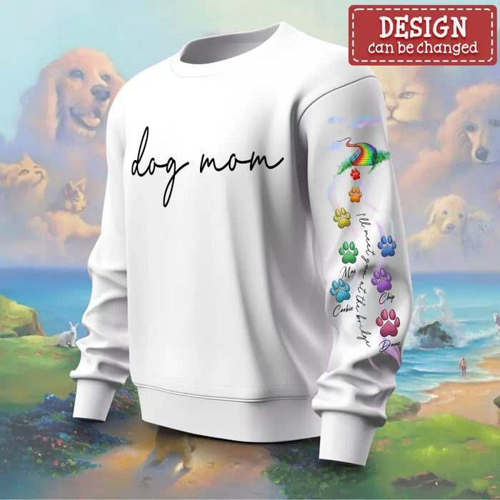 Custom Personalized Dog Mom AOP Sweater - Upto 6 Dogs - Mother's Day/Memorial Gift Idea for Dog Owners - I'll Meet You At The Bridge