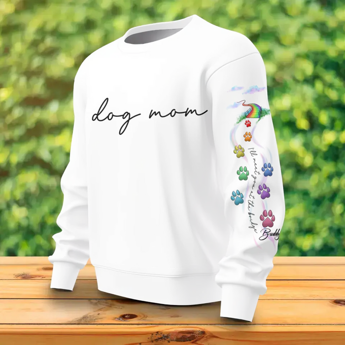 Custom Personalized Dog Mom AOP Sweater - Upto 6 Dogs - Mother's Day/Memorial Gift Idea for Dog Owners - I'll Meet You At The Bridge