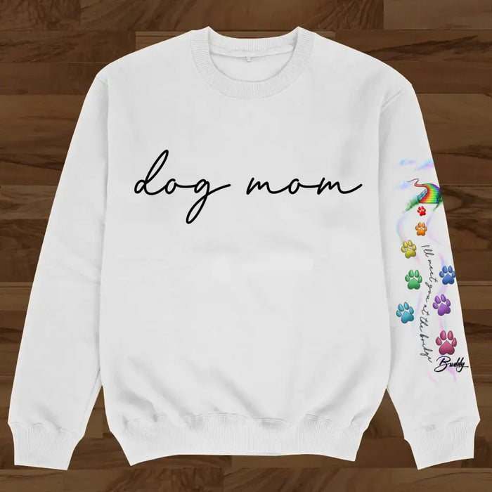 Custom Personalized Dog Mom AOP Sweater - Upto 6 Dogs - Mother's Day/Memorial Gift Idea for Dog Owners - I'll Meet You At The Bridge