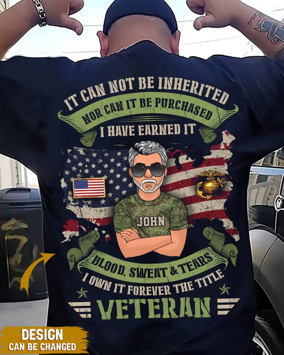 Custom Personalized Veteran Shirt/ Hoodie - Gift Idea For Veteran/ Father/ Family Member - I Own It Forever The Title Veteran