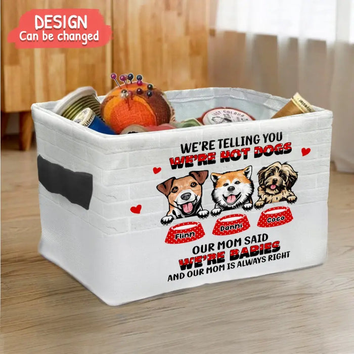 Custom Personalized Pets Storage Box - Upto 4 Dogs/ Cats - Gift Idea for Pet Lovers - Our Mom Said Were Babies