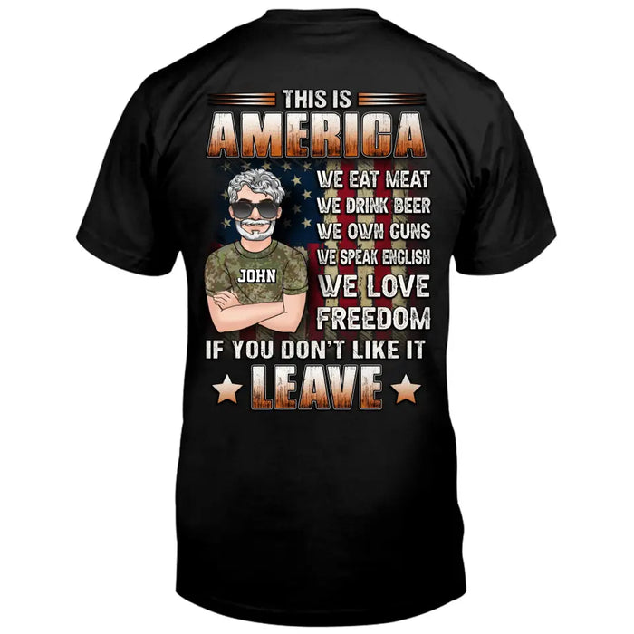 Custom Personalized Veteran Shirt/ Hoodie - Gift Idea For Veteran/ Father/ Family Member - This Is America