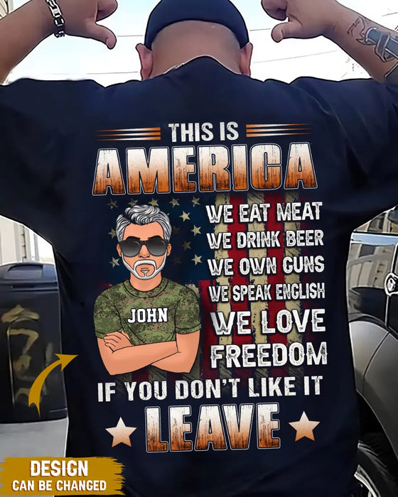 Custom Personalized Veteran Shirt/ Hoodie - Gift Idea For Veteran/ Father/ Family Member - This Is America