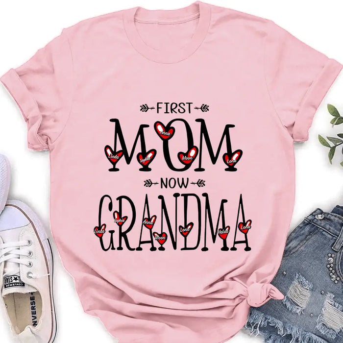 Personalized Mom And Grandma Shirt - Upto 5  Kids & 7 Grandkids - Mother's Day Gift Idea for Mom/Grandma