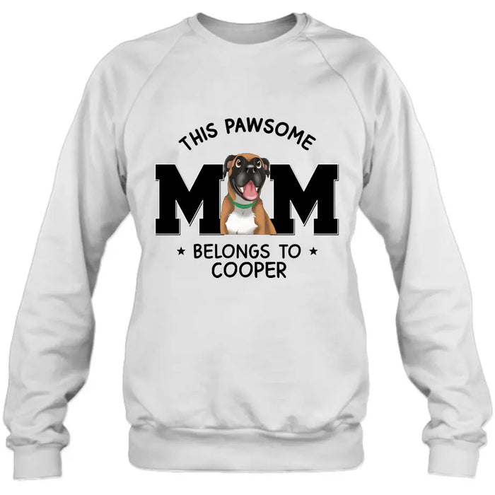 Personalized Dog Mom T-shirt/ Hoodie - Gift Idea For Dog Lovers/Mother's Day -This Pawsome Mom