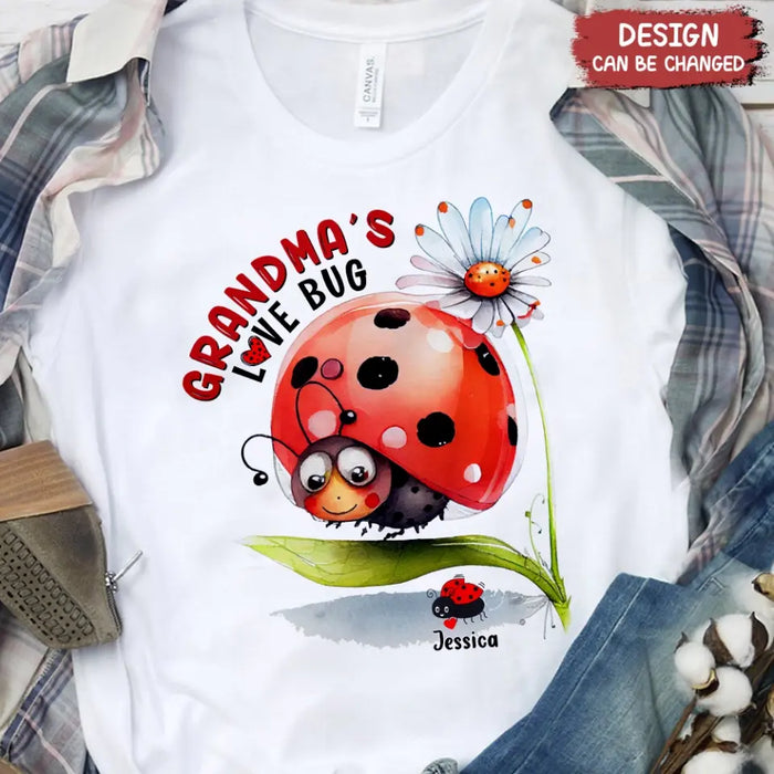 Custom Personalized Grandma Shirt/ Hoodie - Upto 6 Kids - Mother's Day Gift Idea For Grandma - Grandma's Love Bug