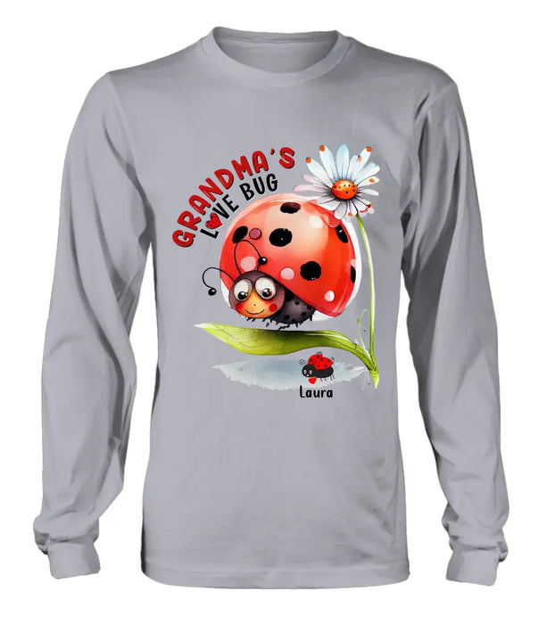 Custom Personalized Grandma Shirt/ Hoodie - Upto 6 Kids - Mother's Day Gift Idea For Grandma - Grandma's Love Bug