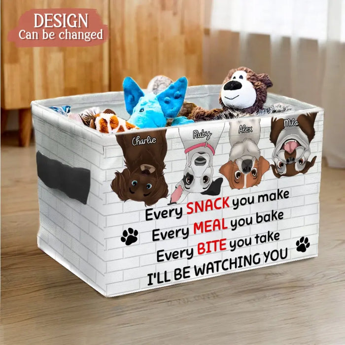 Custom Personalized Pet Storage Box - Up to 5 Dogs/ Cats - Gift Idea for Dog/Cat Lovers - I'll Be Watching You