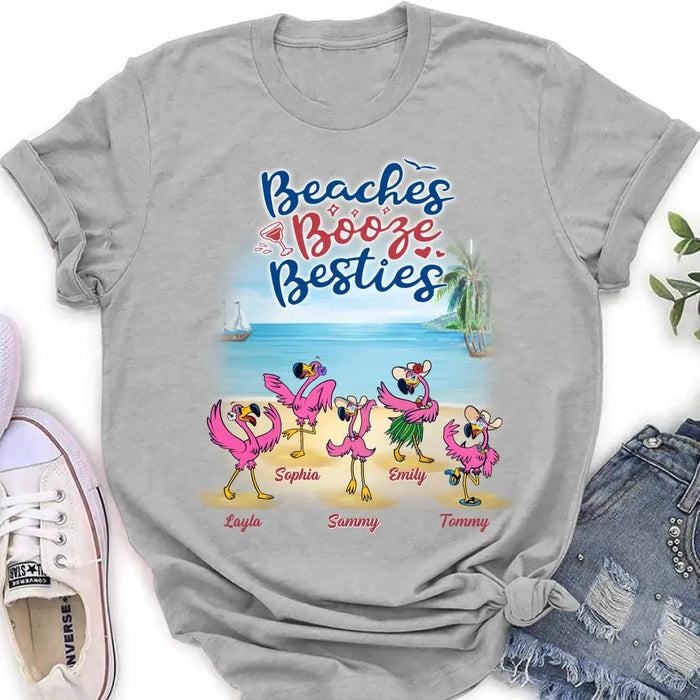 Custom Personalized Beach Besties Shirt/ Hoodie - Gift Idea For Besties/Friends/Beach Lovers - Upto 5 Besties  - I Love You To The Beach & Back