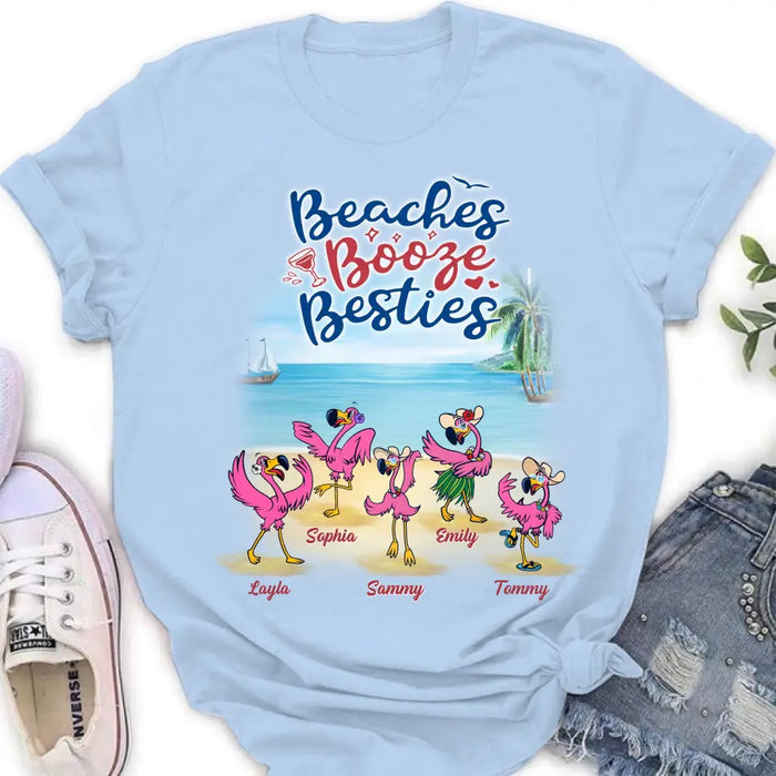 Custom Personalized Beach Besties Shirt/ Hoodie - Gift Idea For Besties/Friends/Beach Lovers - Upto 5 Besties  - I Love You To The Beach & Back