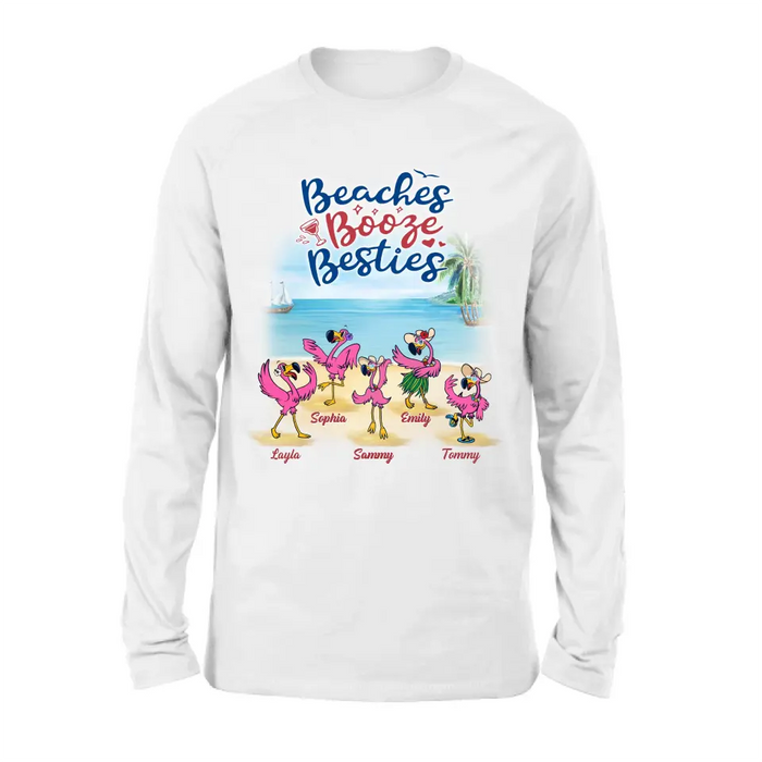 Custom Personalized Beach Besties Shirt/ Hoodie - Gift Idea For Besties/Friends/Beach Lovers - Upto 5 Besties  - I Love You To The Beach & Back